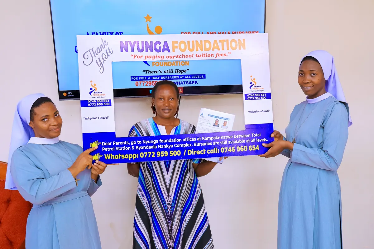 Community member presenting a bursary application
